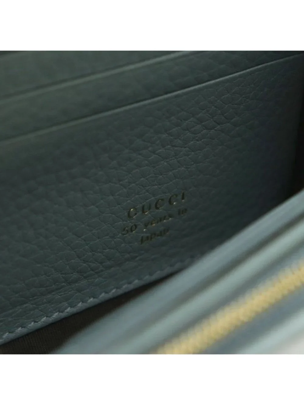 ★SOLD★ Gucci Flora Wallet Flap Coin Purse Light Blue - Picture 7 of 8